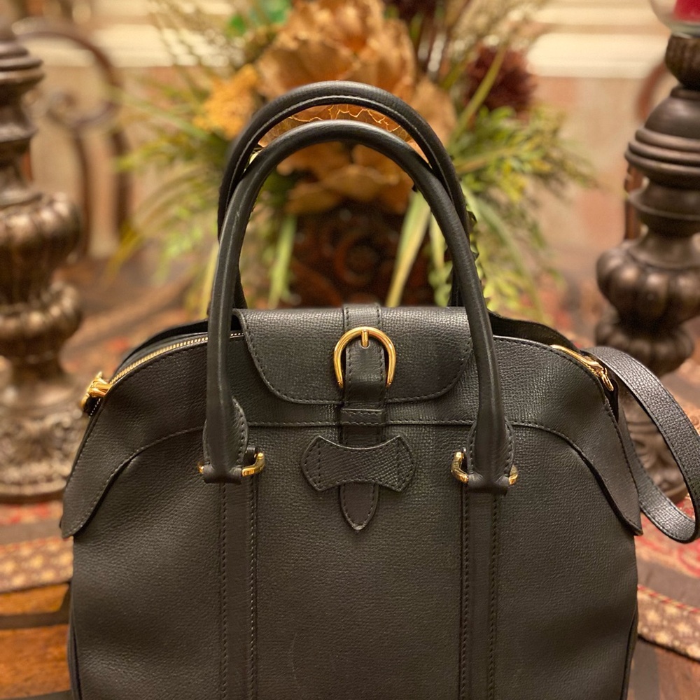 Burberry Black Shoulder Bag with Gold Hardware